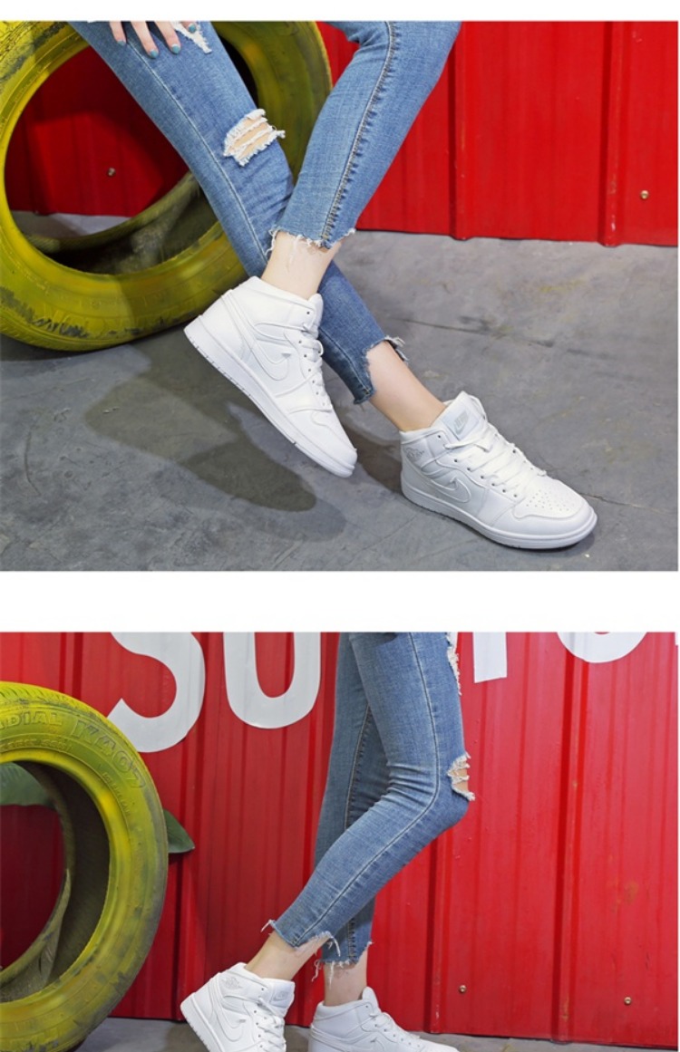 Giày nữ Aj1 Giày bóng rổ nhỏ sét Chicago màu đỏ đen Giày thường mùa thu mới cấm mang giày cao cổ những đôi sneaker nữ nên có