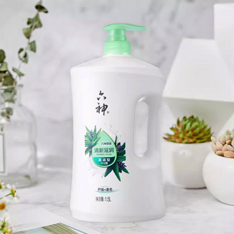 六神沐浴露清新滋润（芦荟+麦冬）补水保湿舒爽净肤1.5kg沐浴乳