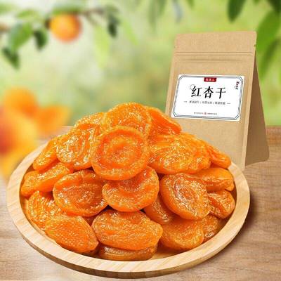 牧果人无核红杏干100g杏脯吊干杏肉树上酸杏子休闲零食果脯蜜饯