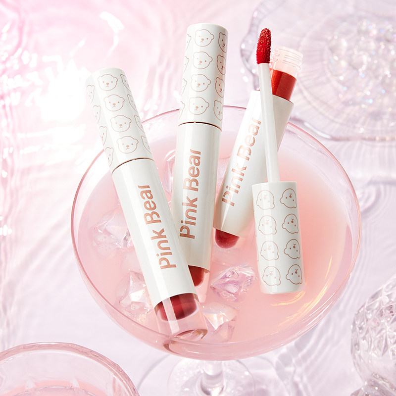 pinkbear皮可熊牛仔唇泥粉黑限定款唇釉显白送女友TK