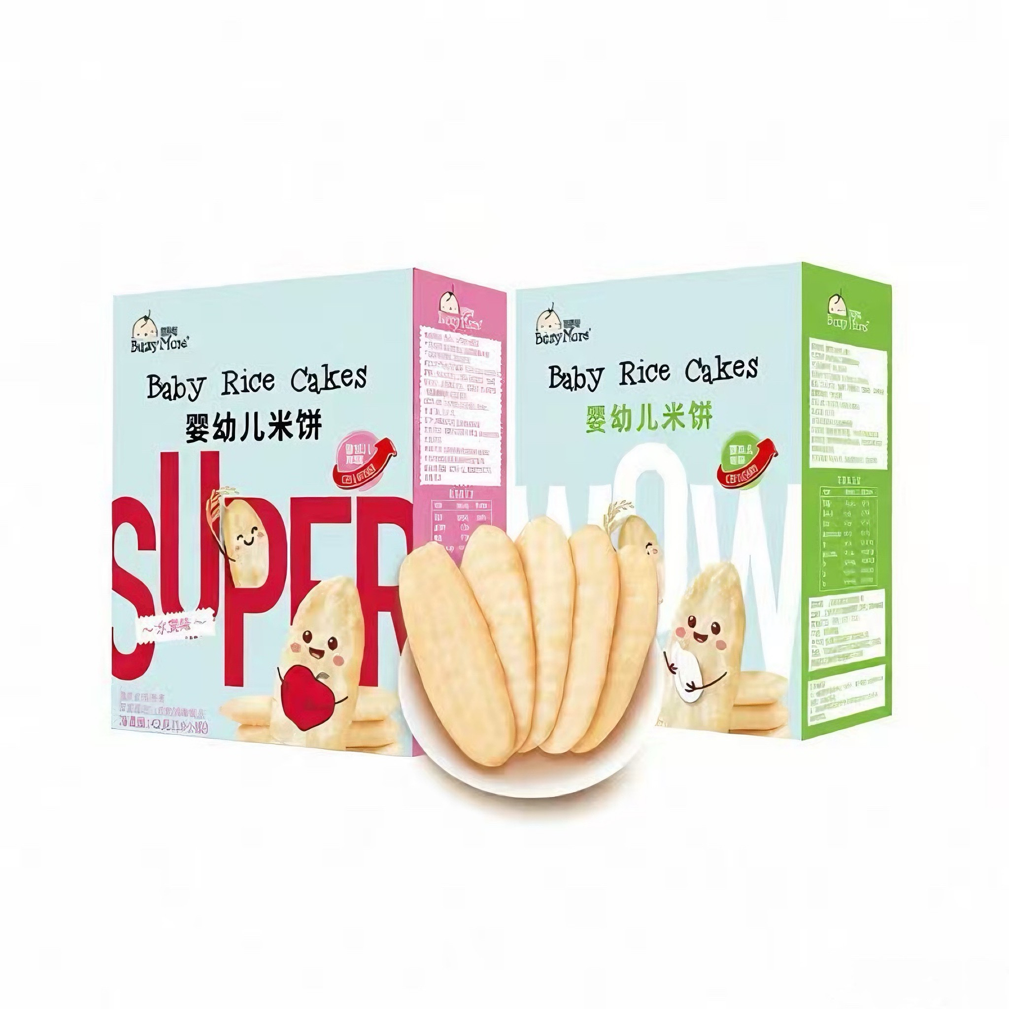 宝思加婴标米饼磨牙饼干宝宝零食婴幼儿辅食儿童米饼6个月42g/盒