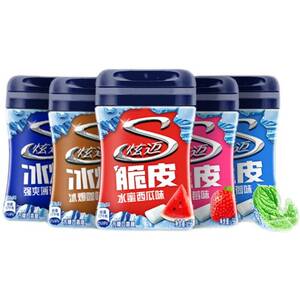 炫迈冰爆脆皮无糖口香糖3瓶