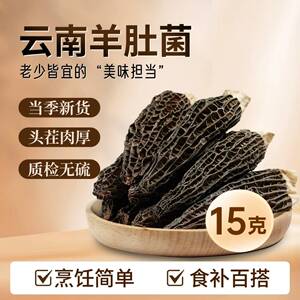 云南正宗羊肚菌菇煲汤干货15克