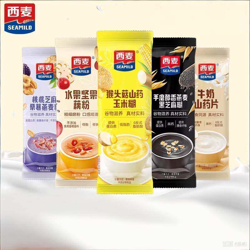 西麦营养猴头菇玉米糊营养复合麦片芝麻糊0反式脂肪酸饱腹多口味