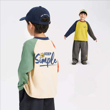 洛米兔&小黄鸭男女童长袖T恤2026春秋季新款儿童男女宝打底衫上衣