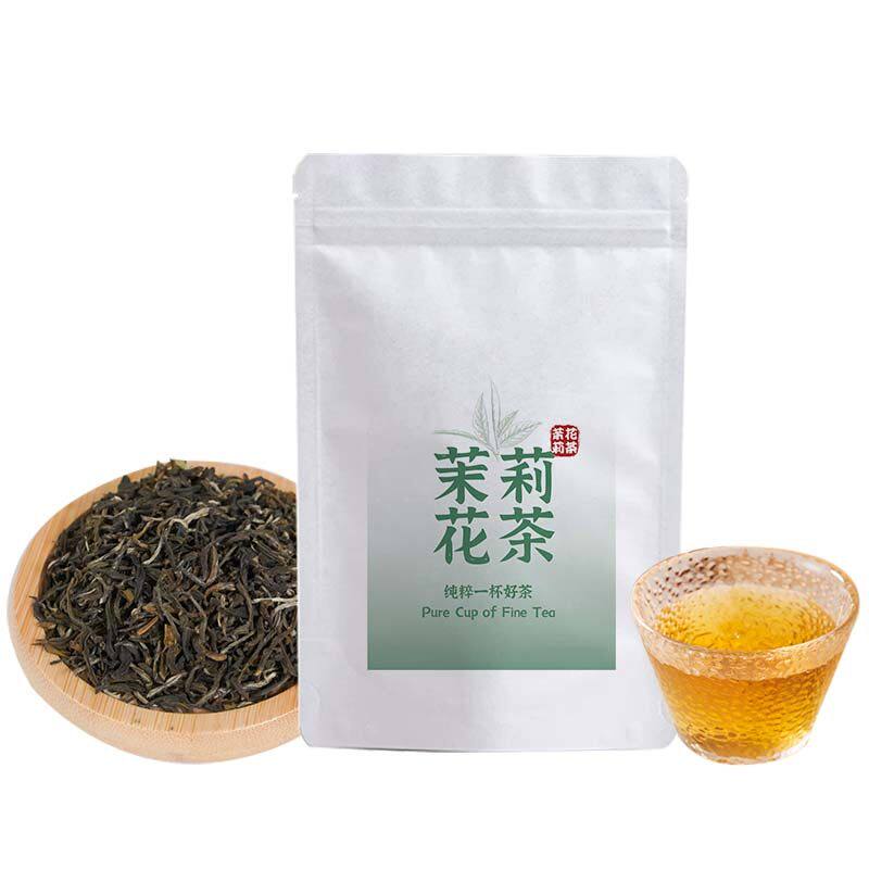茗峙茶叶天山银毫浓香型特级茉莉花茶自己喝送礼便携新茶100g