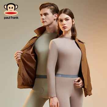 历史新低!大嘴猴男士保暖内衣女士中领秋衣秋裤套装加绒加厚男款棉毛衫冬季实付39元到手包邮