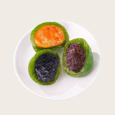 艾草青团整箱网红蛋黄肉松黑芝麻红豆沙清明果时令糯叽叽糕点团子