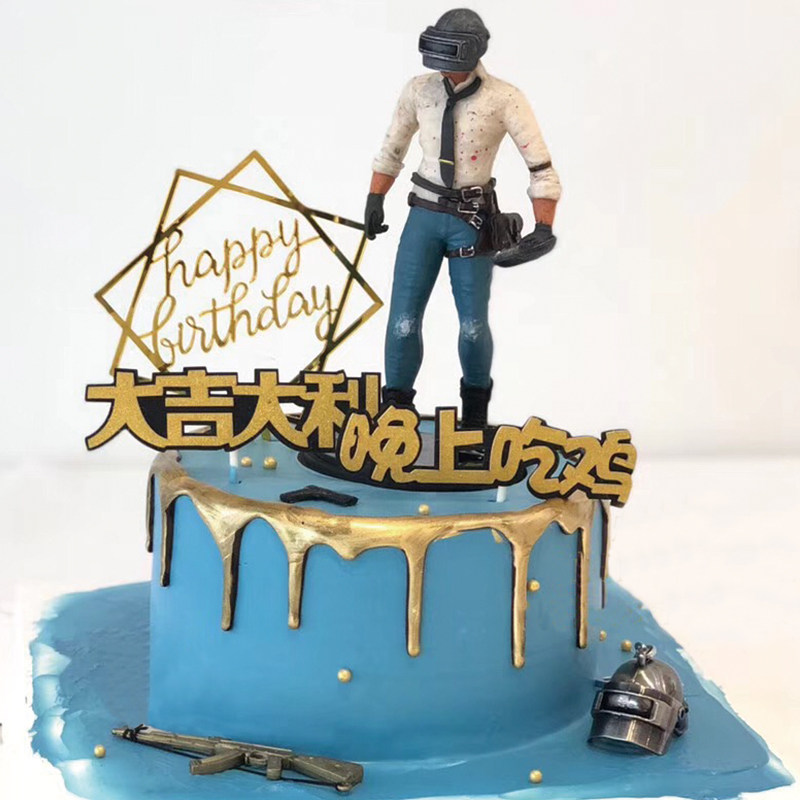 Baking decoration for chicken cake decoration Big Italian dinner chicken birthday scene cake dress