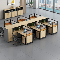 Staff Composition Office Desk Office Staff Computer Table And Chairs Brief Screen Partition Double Finance Office Work Desk