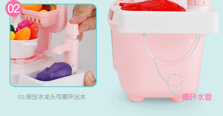 Bộ đồ chơi nhà bếp cho bé trai và bé gái nấu cơm nhà kết hợp đồ dùng cho bé gái 1-3-6 tuổi bé búp bê