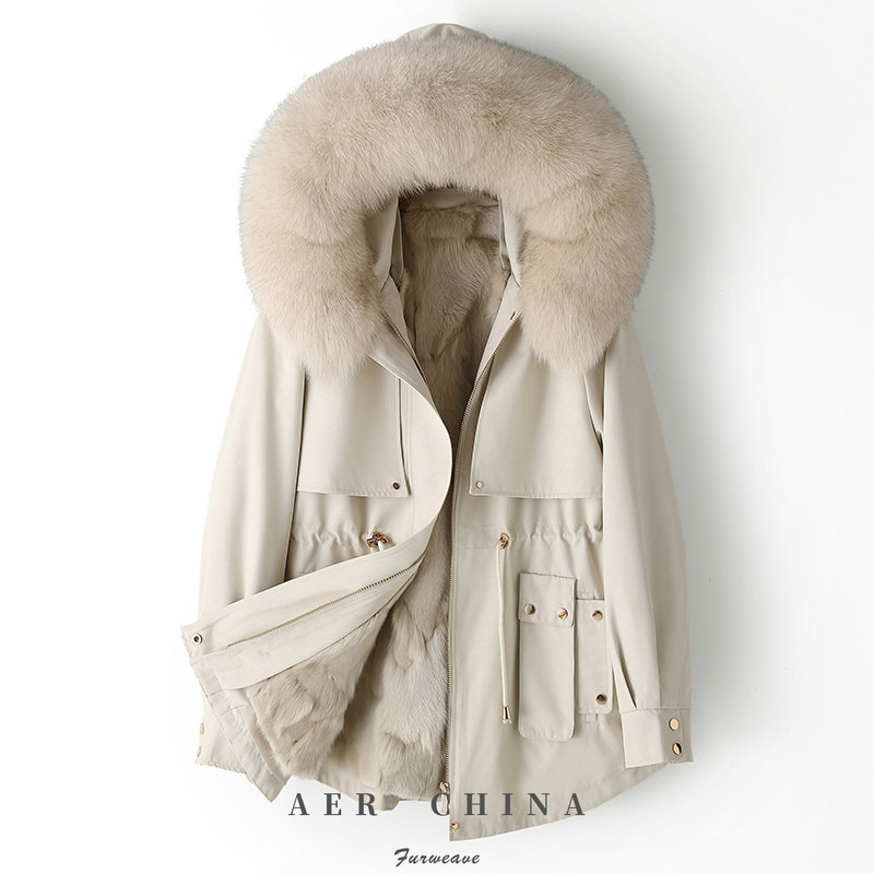 Fox Fur Parka for Women, 2026 Winter New Style Fur Coat, Fur and Leather Integrated, Detachable Lining, Youthful Style