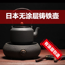 Iron pot iron boiled teapot Japanese original imported kettle tea toilet pure hand-made electric pottery furnace