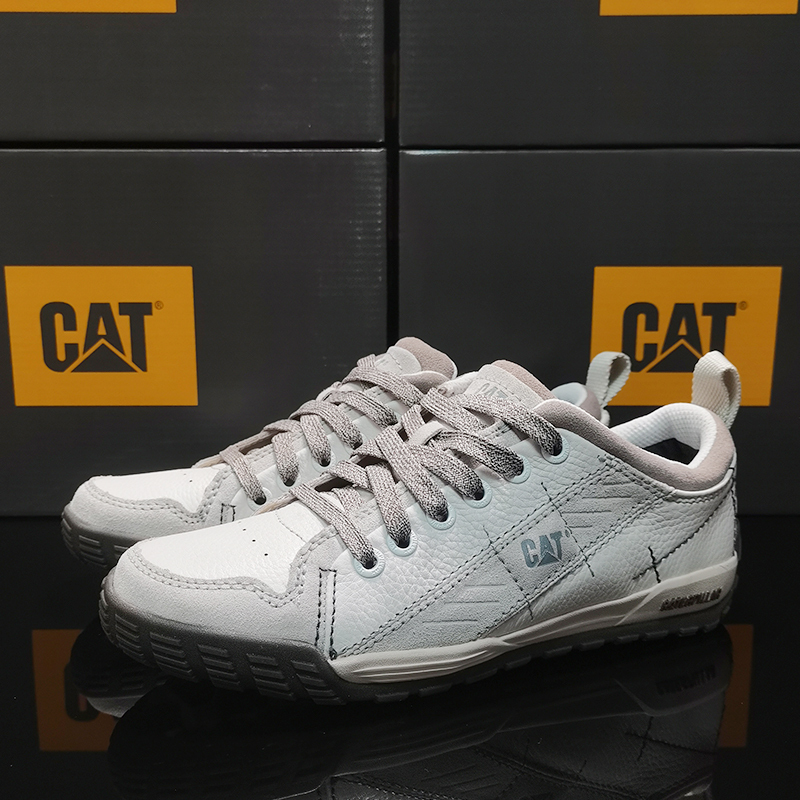Cat Carter Men's Shoes Low-Top Daily Outdoor Casual Work Shoes Genuine Leather Cowhide Wear-Resistant Non-Slip Comfortable Sneakers for Men
