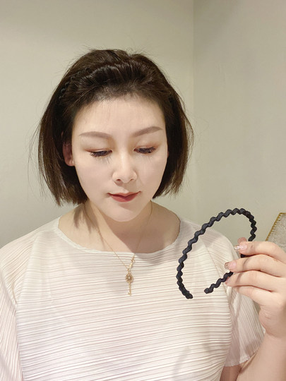 Black invisible hair band headband women's face wash headband hair clip hair wavy clip men's sports hair band headwear