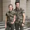 Battlefield elite summer new fashion men camouflage short-sleeved shirt loose and wild military style shirt