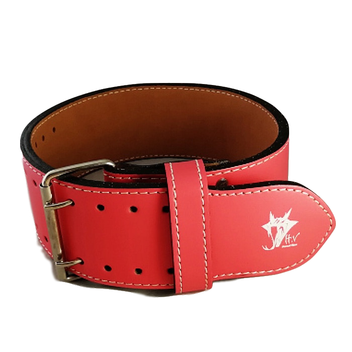 H V corner vibe professional power lifting belt double-row buckle 10mm bright leather turning fur deep squatting hard Lajian bodybuilding