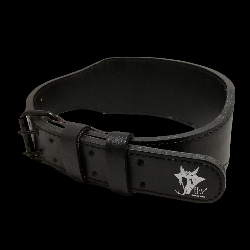 H V corner vibe professional weightlifting belt double-row buckle 8mm pure cow leather tough support bodyweight lifting hard pull deep squat