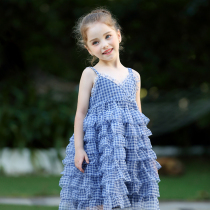 Girl dress summer dress 2021 New Style children puffy gauze skirt little girl Summer princess dress Super fairy