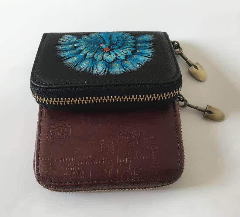 Hippie 2019 túi thẻ mới Ví da đa chức năng Da bò lớp đầu tiên Ví tiền đơn giản dung lượng lớn - Chủ thẻ ví cầm tay nam lv