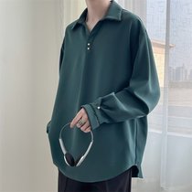 Abstinence Department mens lukewarm wind lining dk small crowddesign senses Fall ruffling handsome Han prints superior JK shirt