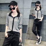 Весенний осенний короткий приятный телу лонгслив для отдыха, 2024 года, оверсайз, воротник поло