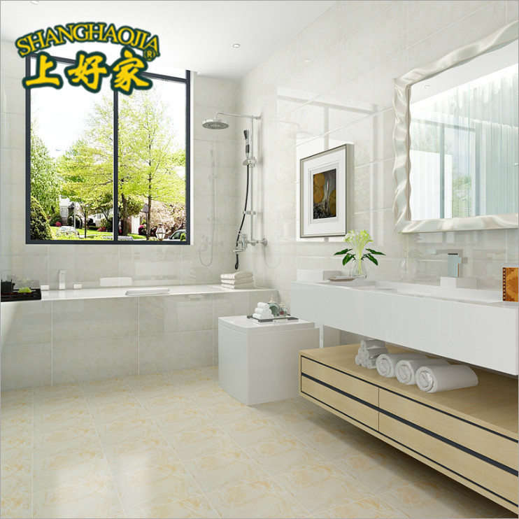Yellow jade marble tile Toilet wall tile 300x600 Kitchen minimal bathroom anti - slip floor tile tile tile