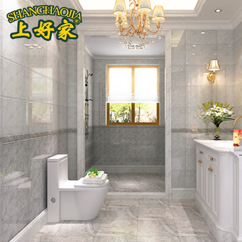 Cloud limestone wall tiles gray marble tiles kitchen bathroom glazed tiles HD mirror toilet tiles