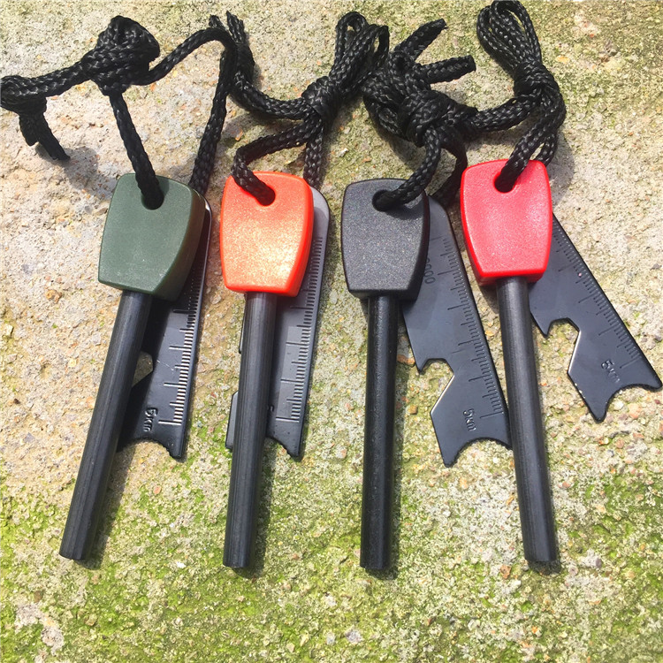 Outdoor begging for a magnesium stick wilderness to get a fire and a firestone Ignition Rod Multifunction Camping Equipment