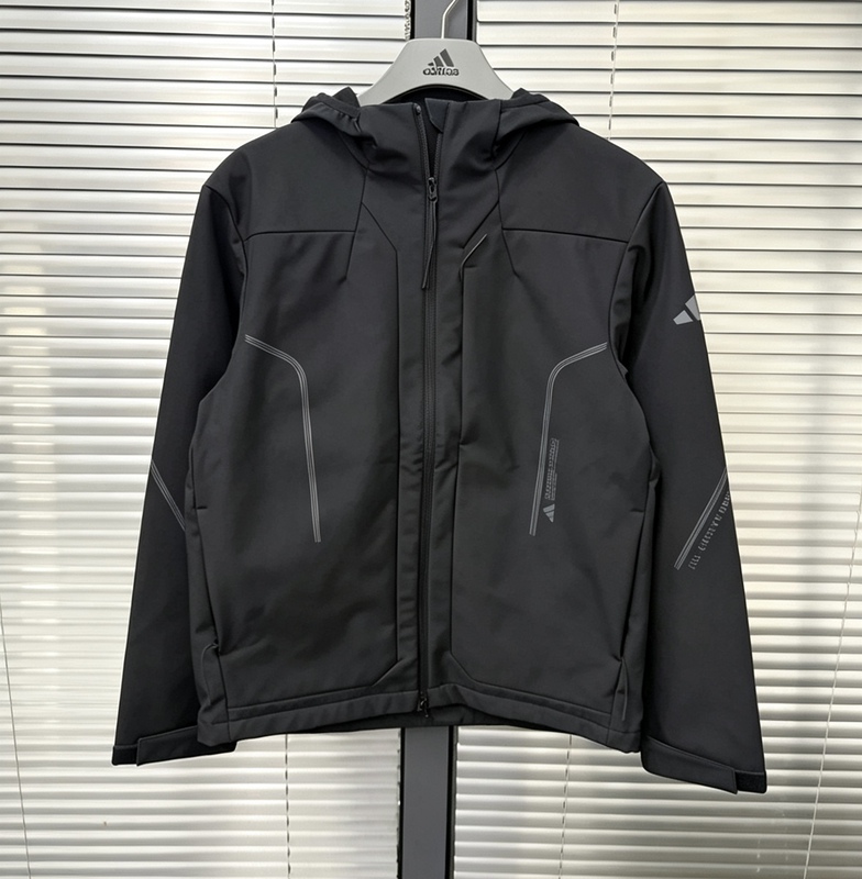Adidas Adidas Soft Shell Jacket Men's Autumn and Winter Fleece-Lined Windproof and Water-Repellent Jacket Jz1149
