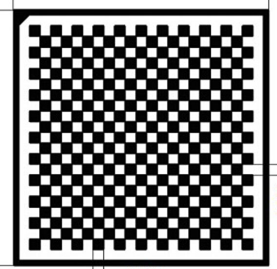 120mm Chessboard Lattice Image Calibration Plate Glass Calibration Plate Manufacturer Direct sales can be made to customize