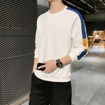 Autumn new mens trendy sweater boys round neck loose pullover fashion brand ins youth casual clothes