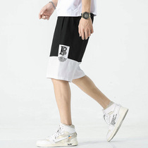 Shorts mens summer ice thin fashion trend big pants loose outside casual sports Beach five-point pants