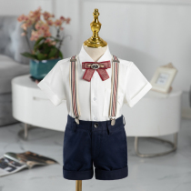 Male baby boys birthday gown Summer Children boys birthday Feast small suit suit Mens Bau Little host acting out of service