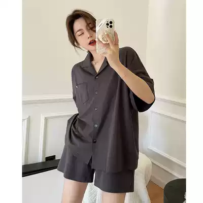VIRRI CIAGA ~ Japanese ins style simple fashion Lady summer thin short sleeve casual set can be worn outside