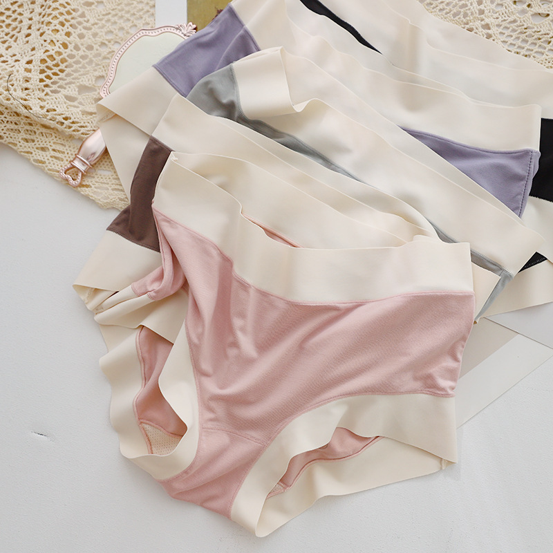 0 sense no trace high waist simple Wormwood antibacterial underwear modal women breathable breifs color (4)