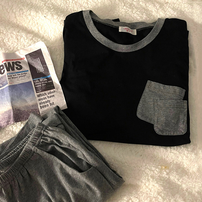 VIRRI CIAGA Spring and Autumn Pajamas Lady Sleeve Cotton Couple Casual Couple Household Clothes