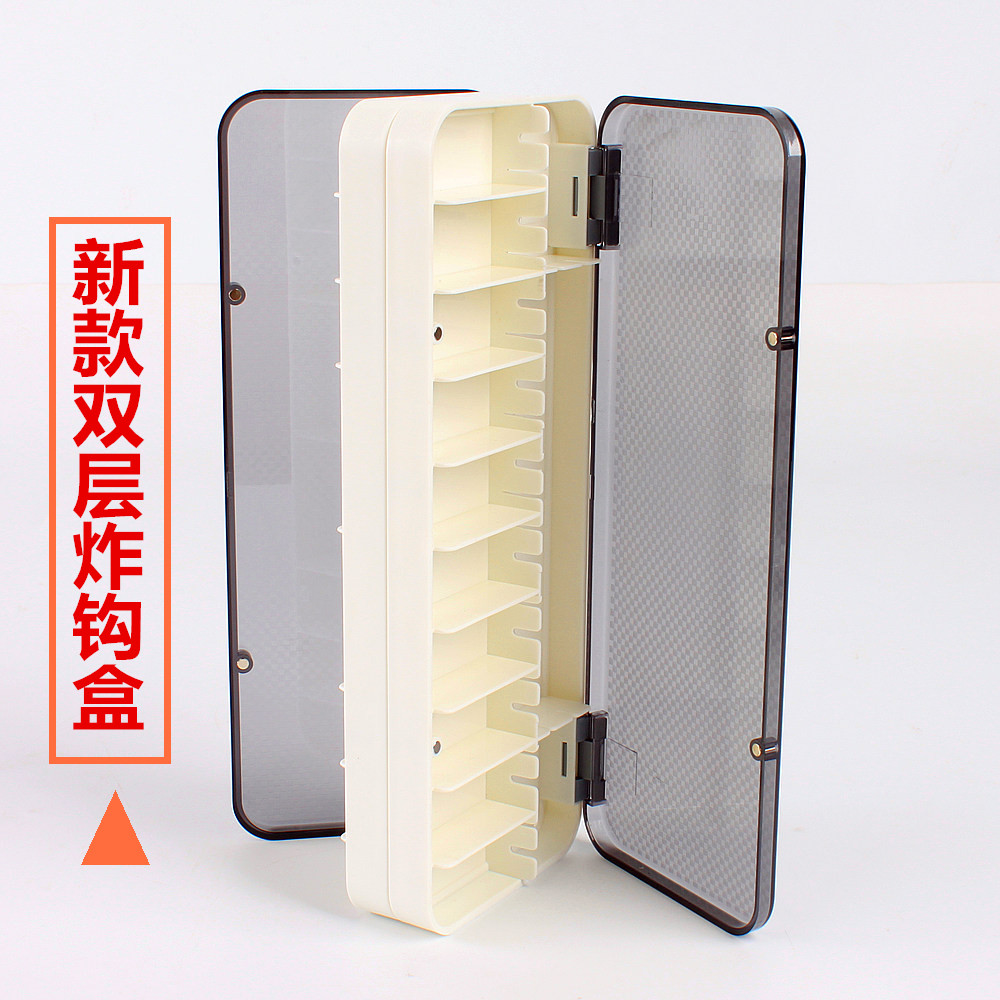 Wanghai fried hook box Double-sided explosion hook box Fish hook box String hook box Shi hanging box Storage box Fishing gear accessories box
