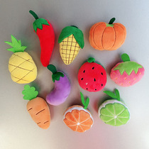 Plush doll toy refrigerator sticker anti-bumper protection anti-bump creative fruits and vegetables cute magnet