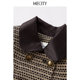MECITY women's new spring style retro plaid jacquard design mid-length coat jacket 533681