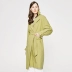 Thời trang nữ MECITY cotton tinh khiết đơn giản và phóng khoáng áo khoác gió mỏng giữa eo phối ren - Trench Coat Trench Coat