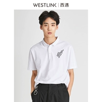 Tây nam 2019 xuân mới phiên bản nam Hàn Quốc áo thêu tay đẹp trai Áo thun ngắn tay nam mùa hè 10592167 - Polo áo poloman