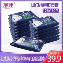 Libon Wet Paper Towel Down Clothing Free Wash Decontamination Disposable Bag Small White Shoes Cleaning Wet Towels Small Bag Portable