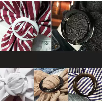 Knotted button at the corner of the T-shirt hem summer shirt clothes buckle decoration Silk scarf button all-match Korean version