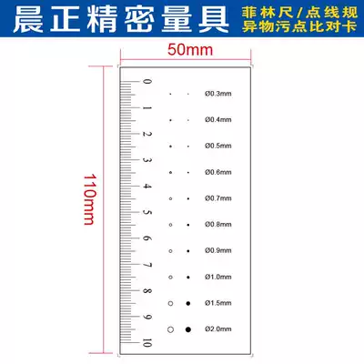 Point gauge, point line gauge, diameter, film ruler, card gauge, measurement, defect inspection, area gauge, R angle, radius, fillet