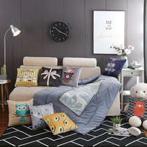 Holding Pillow Quilt Dual-use Car Afternoon Nap Pillow On-board Multifunction Folding Back Cushion Thickened Crystal Suede Siesta