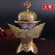 Topa tantric gilt copper tall bowl imported from Nepal offering cup height 17 5cm