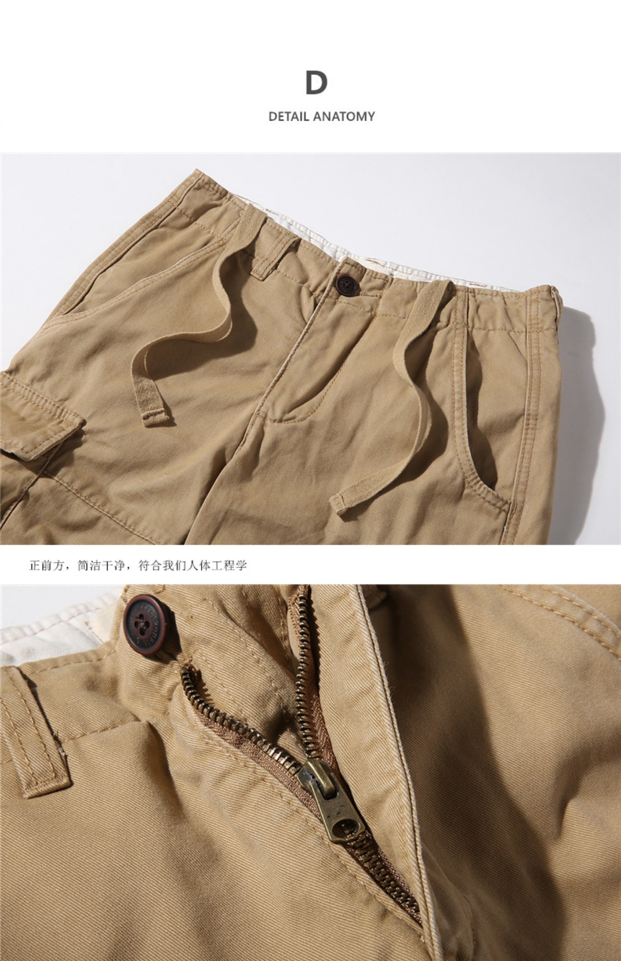 NBW sản phẩm mới quần short nam mùa hè lỏng lẻo năm điểm túi thường màu cotton rắn xu hướng thời trang giới trẻ thời trang nam