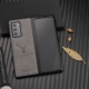 Samsung Z Fold 2 -е поколение - голова оленя - искренняя кожаная углеродная серая