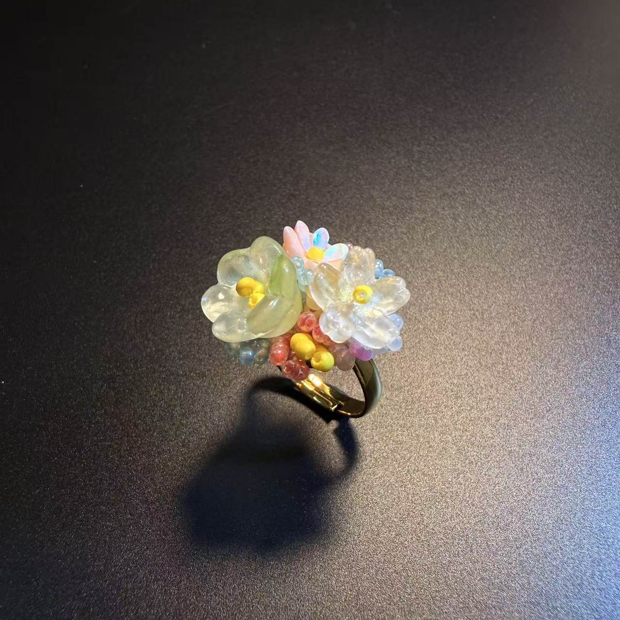 Blooming Olive Vintage Bloom Ring Flower Ring